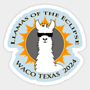 Llamas of the Eclipse Waco TX 2024 Sticker